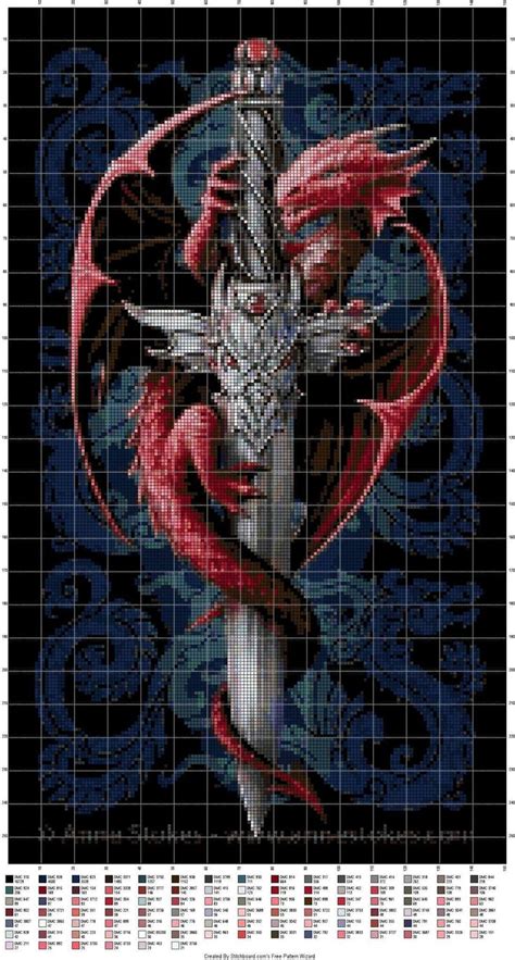 Celestial Dragon Cross Stitch Chart Craftidea Org Dragon Cross