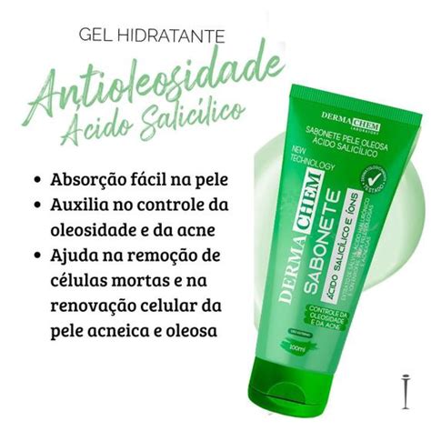 Gel Antioleosidade Ácido Salicílico Para Pele Acne Espinhas e