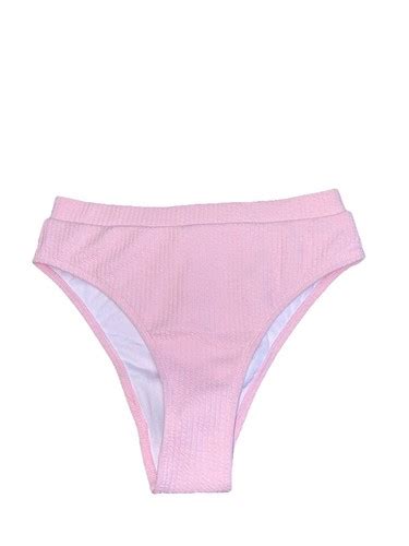 Womans Pink Textured Classic Swim Bikini Bottoms Size Small Cheeky Swimwear EBay