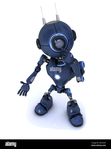 3d Render Of An Android Thinking Stock Photo Alamy