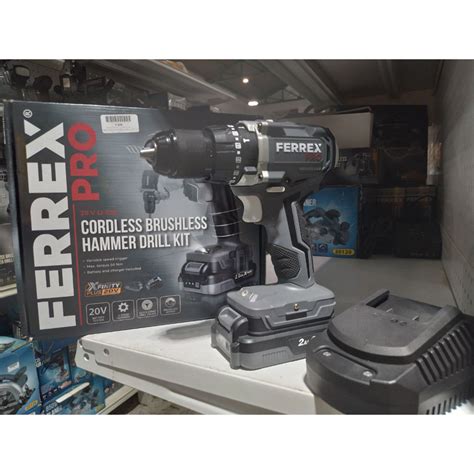 Ferrex Pro Cordless Brushless Hammer Drill Kit Surplus From Australia