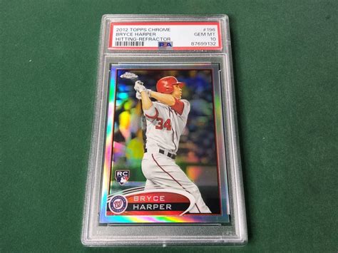 Bryce Harper Topps Chrome Refractor Hitting Psa Price