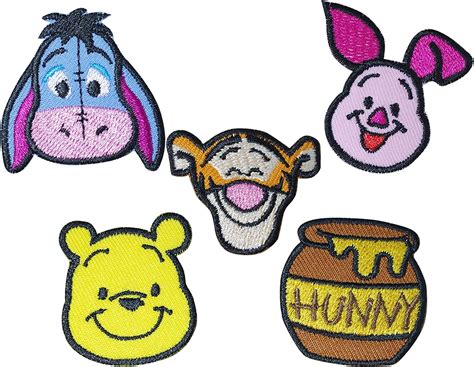 Octory 5 PCS Bear And Friend Cartoon Characters Iron On Patch For