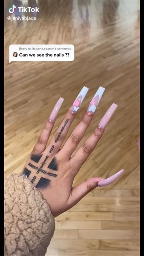 Acrylic Nails Coffin Pink Long Square Acrylic Nails Pretty Acrylic