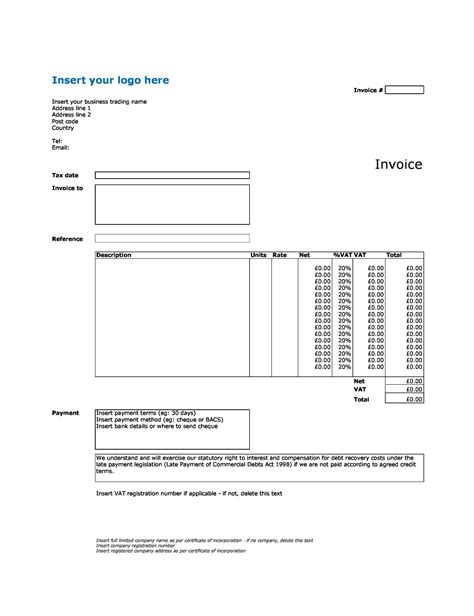 Invoice Templates Blank Commercial Pdf Word Excel Printable Blank Images