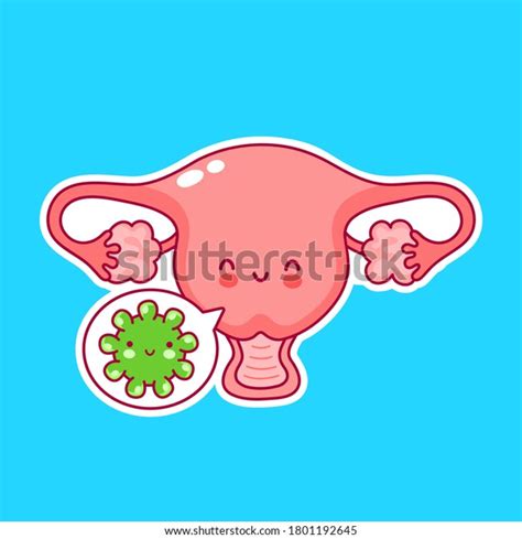 Cute Happy Funny Woman Uterus Organ Stock Vector Royalty Free 1801192645 Shutterstock