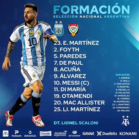 Con Messi Y Varias Sorpresas La Formaci N De La Selecci N Argentina Vs