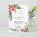 Tropical Flowers Bloom Calligraphy Lingerie Shower Invitation Zazzle
