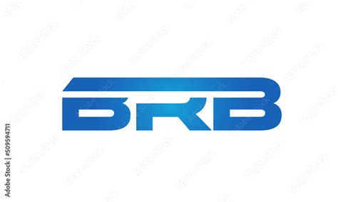 Connected BRB Letters Logo Design Linked Chain Logo Concept Vector De