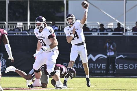 Max Johnson Injury Status Texas Aandm Starting Quarterback To Miss