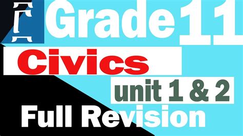 Grade Civics Unit One And Two Full Revision Youtube