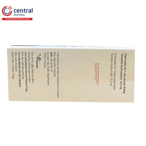 Thuốc Stablon (Tianeptine sodium 12,5mg): tác dụng, chỉ định, giá bán