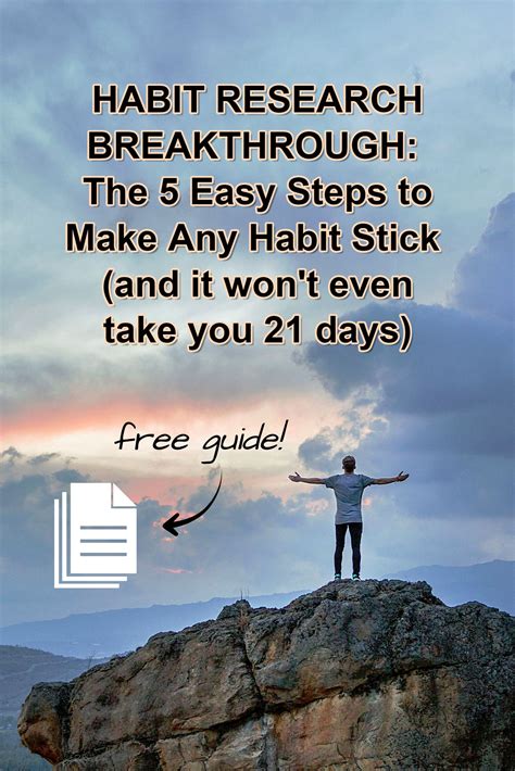 Habit Research Breakthrough The 5 Easy Steps To Make Any Habit Stick