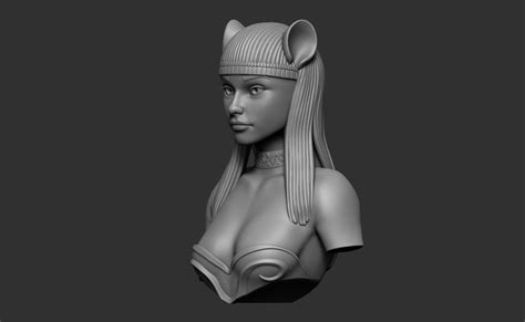 Bastet Egyptian Goddess Bust D Print D Model D Printable Cgtrader