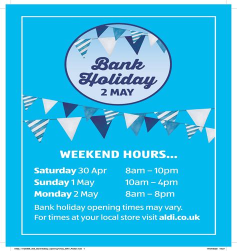 Aldi Bank Holiday Opening Hours Rosie Koralle