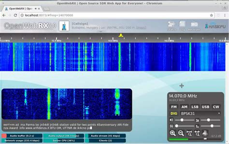 OpenWebRX Updates: 3D Waterfall and BPSK31 Demodulator