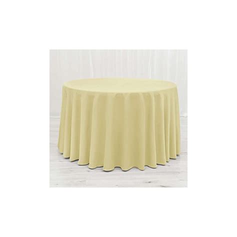 Nappe Ronde Polyester Jaune Paille Diam 270 Location