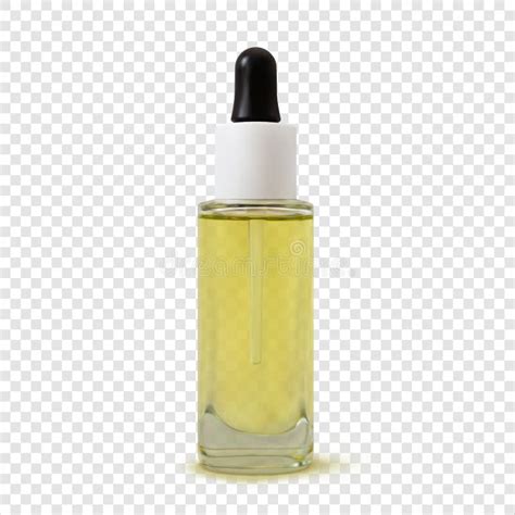 Oil Facial Serum Cosmetic Bottle Realistic Illustration Isolated 3d