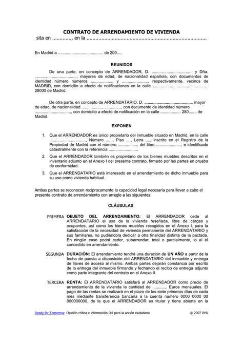 Anexo Contrato De Arrendamiento Pdf