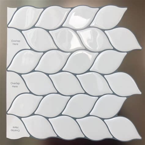 FUNLIFE White Leaf Backsplash Tile Decals Modern Art Peel - Etsy Canada