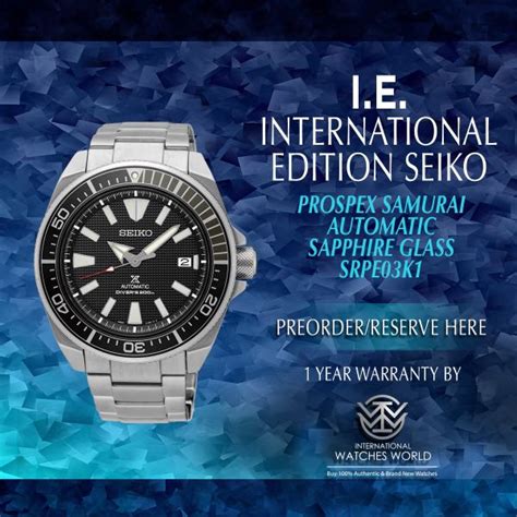 Seiko International Edition Prospex Samurai Automatic Sapphire Crystal