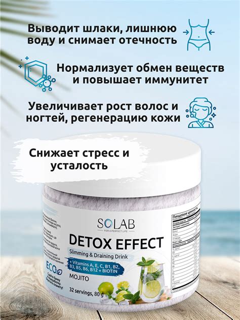 SOLAB / Напиток растворимый. Detox Slim Effect. Детокс Эффект со вкусом ...