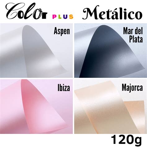 Papel Color Plus Metálico 120g 9 Fls A4 Perolizado Metalizado