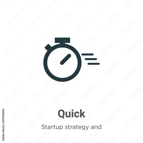 Quick Vector Icon On White Background Flat Vector Quick Icon Symbol