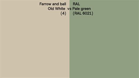 Farrow And Ball Old White Vs Ral Pale Green Ral Side By Side