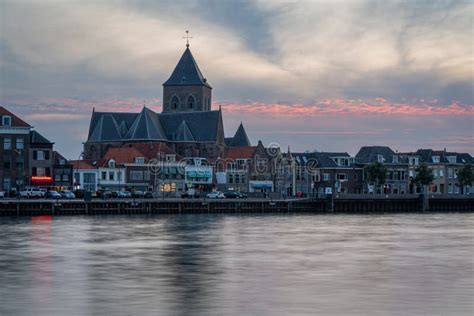 Church Buitenkerk Along The River Ijssel In The City Of Kampen By