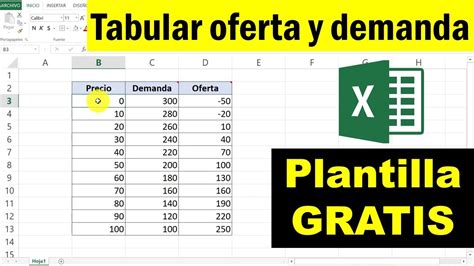 Como Hacer Una Tabla De Oferta Y Demanda En Excel Plantilla Gratis