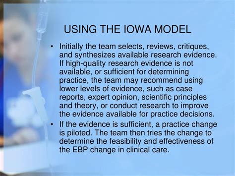 PPT - THE IOWA MODEL OF EVIDENCE-BASED PRACTICE TO PROMOTE QUALITY CARE ...