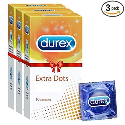 Durex Extra Dotted Condoms For Men Packaging Type Box At