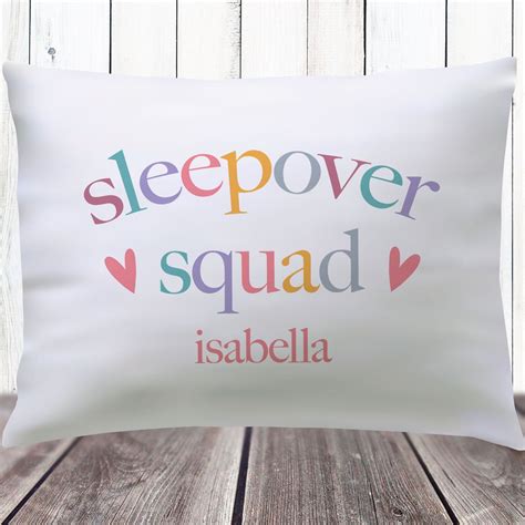 Sleepover Favors Slumber Party Pillowcases Personalized Sleepover Squad