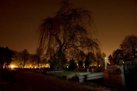 🥇 Foto De Lápides Do Cemitério Lápides Do Cemitério Noite Escura