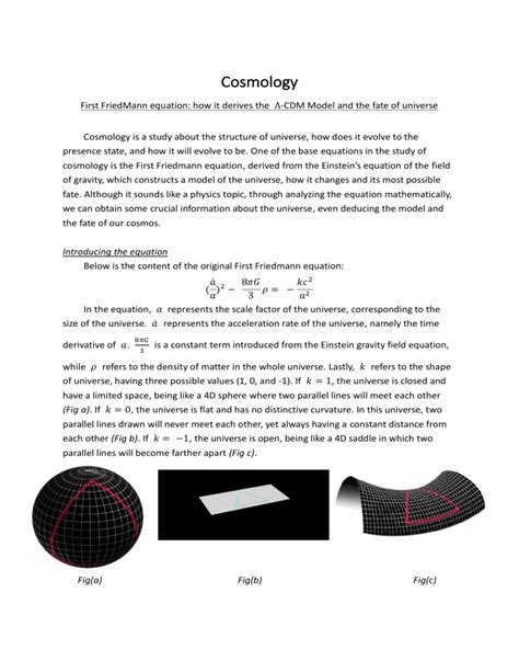 Cosmology