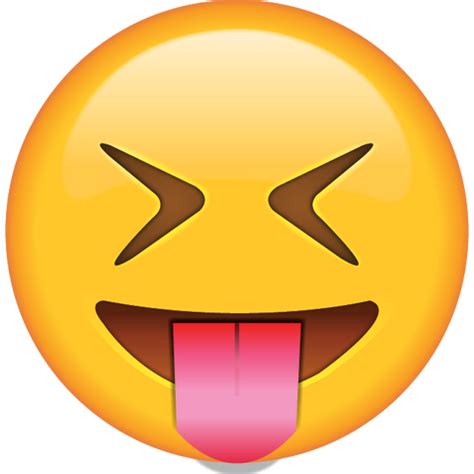 Download Tongue Out Emoji with Tightly Closed Eyes | Emoji Island