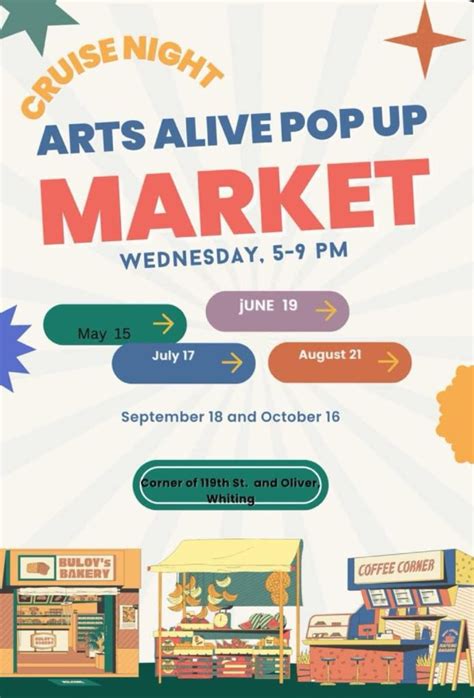 Arts Alive Pop Up Market During Cruise Nights Experience Whiting