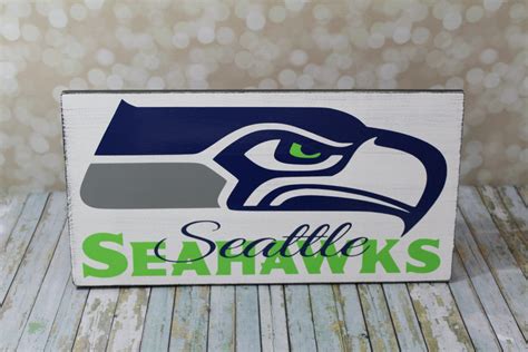 Seattle Seahawks Wood Sign Football Sign Team Sign Go