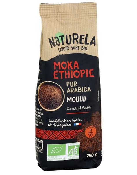 Café moulu pur arabica moka Éthiopie BIO Naturela 250 g La Belle