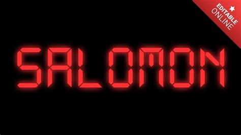 Salomon Reloj Digital Rojo Efecto Generador De Efectos De Texto