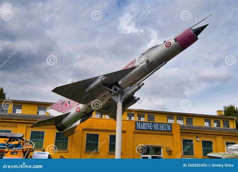 Speyer Germany October 2022 Grey Gray Red Mikoyan Gurevich Mig 21