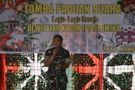 Sambut Bulan Kasih Natal Kodim Mimika Gelar Lomba Paduan