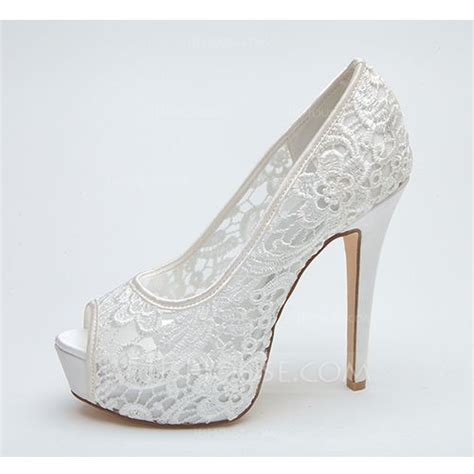 Us Women S Lace Stiletto Heel Peep Toe Platform Pumps Sandals