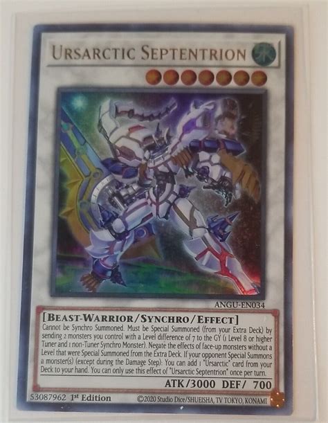 Yu Gi Oh TCG Ursarctic Septentrion Ancient Guardians ANGU EN034 1st