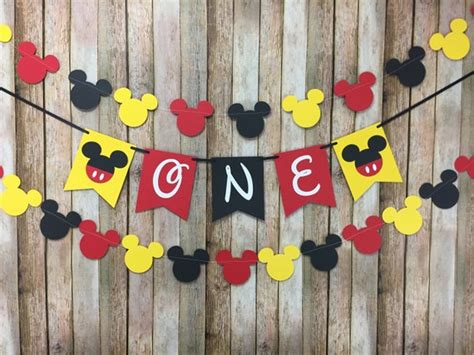 ONE Mickey Mouse Banner Mickey Mouse ONE Banner Mickey Mouse | Etsy