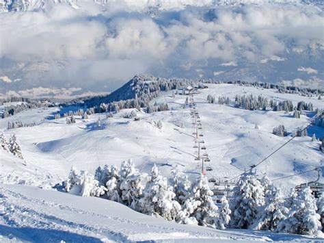 Skiing slope stock image. Image of cold, nature, peak - 18213129