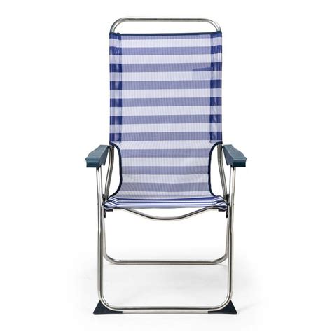 Sdraio Da Spiaggia 5 Posizioni Solenny Anatomical Backrest Blu Brycus