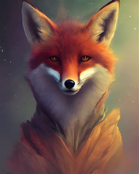 Fox Ai Art Print Fox Ai Wall Art Print Animal Wall Art Fox Wall Art