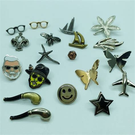 Men Female Suits Collar Metal Brooches Pins In Brooch Metal